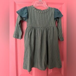 Kate Quinn ruffle striped dress